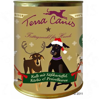 Terra Canis Kalf met zoete aardappel, pompoen en vossebessen - - 6 x 800 g