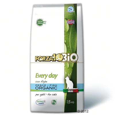 Croquettes pour chat Forza 10 Bio Every Day poisson & algues- 3 x 1,5 kg