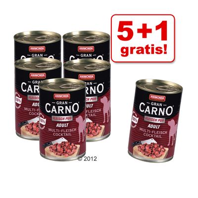5 + 1 gratis! 6 x 400 g Animonda GranCarno Adult - - Rind & Huhn Preisvergleich