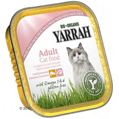 Pâtée pour chat Yarrah Wellness  6 x 100 g- poulet & dinde avec de l´aloé vera