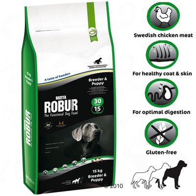 Bozita Robur Breeder & Puppy 30/15 - Sparpaket 2 x 15 kg
