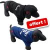 Tee-shirt pour chien Rodney noir + tee-shirt Rodney bleu - taille M : longueur du dos 24 cm