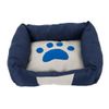 Cama para mascotas Sleep Well - - Azul oscuro-gris 55x45x16 (LlxAnxAl)