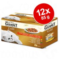 Gourmet Gold Variatie Kattenvoer 12 x 85 g - - Fijne Hapjes