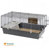 Ferplast dwergkonijnen en caviakooi Rabbit 100 grijs ca. L 95 x B 57 x H 46 cm