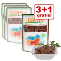 3 + 1 gratis! 70g Almo Nature Bio Pat� - - 2 x Huhn & Gem�se + 2 x Kalb & Gem�se