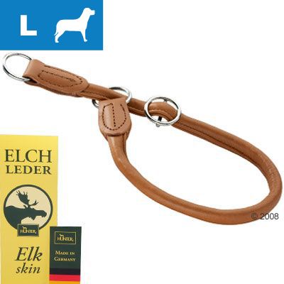 Hunter Dressurhalsung Round & Soft, cognac, Groesse L - max. 50 cm