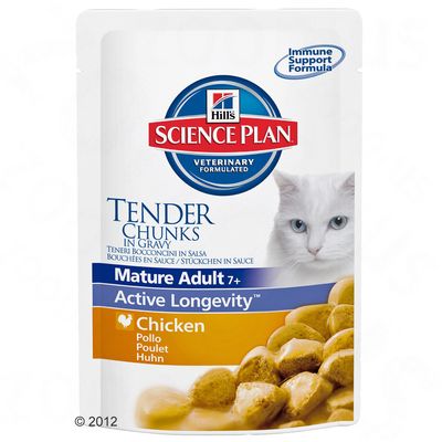 Sachets fraîcheur Hill´s Feline Mature Adult 6 x 100 g- au poulet