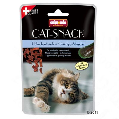 Animonda Cat-Snack Huehnchenfleisch & Gruenlipp-Muschel - 45 g