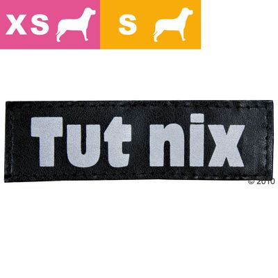 Trixie Klettsticker Geschirr XDog Groesse XS-S, "Tut nix" - 2 Stueck