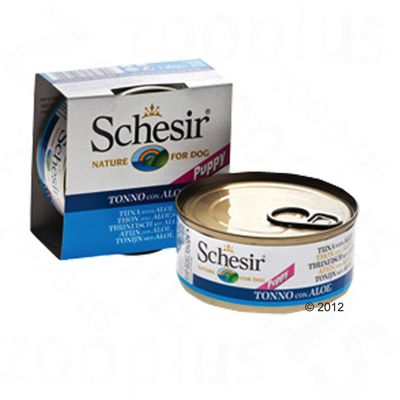 Schesir Puppy 6 x 150 g - Huehnchenfilets mit Aloe