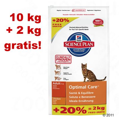 10 + 2 kg gratis! 12 kg Hill´s Feline Trockenfutter - Mature Adult 7+ Huhn 10 + 2 kg gratis! 12 kg Hill´s Feline Trockenfutter - Mature Adult 7+ Huhn