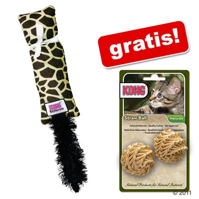 Kong Kickeroo + Cat Naturals Straw Balls gratis! - 2 Baelle