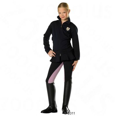 Kinderreithose Elisa - SCHWARZ / LILA - schwarz / lila Gr. 152