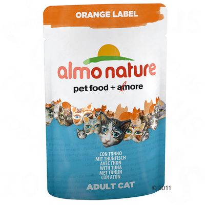 Sachets fraîcheur Almo Nature Orange Label 6 x 70 g- thon & sardine