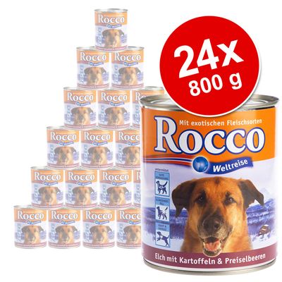 Sparpaket Rocco Weltreise Norwegen 24 x 800g – Elch mit Kartoffeln und Preiselbeeren