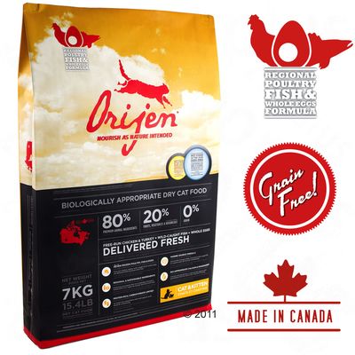 Croquettes pour chat Orijen, poulet- 2 x 7 kg