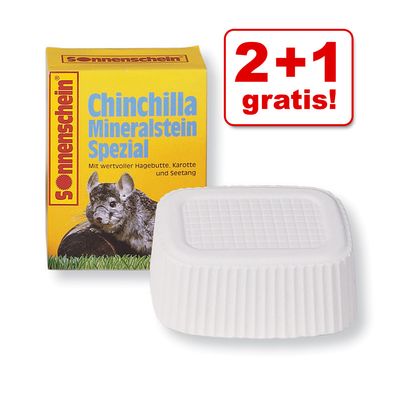 2 +1 gratis! 3 Sonnenschein Chinchilla Mineralstein Spezial - 3 x 200 g