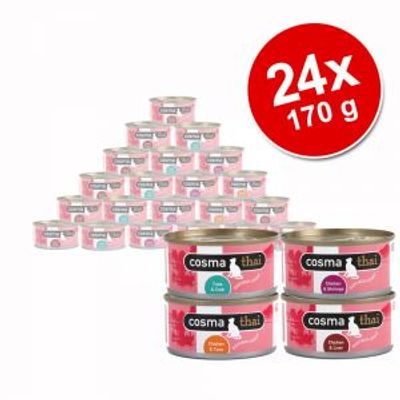 Lot économique Cosma Thai en gelée 24 x 170 g- lot mixte