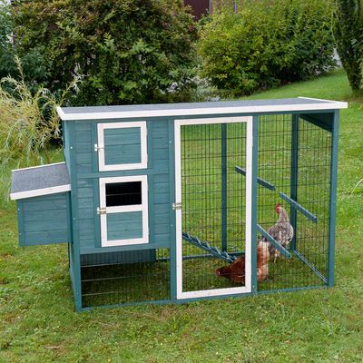 Huehnerstall mit Freigehege Koenig Ludwig - L 210 x B 86 x H 127 cm