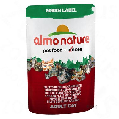 Sachet fraîcheur Almo Nature Green Label Filets 6 x 55 g- filet de thon & petites sardines