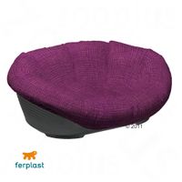 Hundekorb Sofà mit Bezug - lila - - Größe 2: L 49 x B 36 x H 17,5 cm