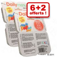  Voordeelpakket: Almo Nature Poker Cat Mousse, 6 + 2 gratis! - - met kalkoen 