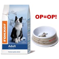  3 kg Fokker kattenvoer + voerbak GRATIS! - - Adult 