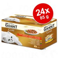 Gourmet Gold Variatie Kattenvoer 24 x 85 g - - Luxe Mix