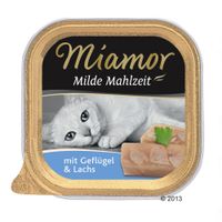 Miamor Milde Maaltijd Kattenvoer 6 x 100 g - - Kitten Tonijn en Kip