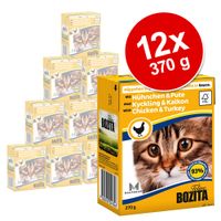 Voordeelpakket Bozita stukjes in jus Kattenvoer 12 x 370 g - - met zalm