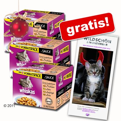 72 x 100 g Whiskas maaltijdzakjes + kalender 2012 GRATIS! - - Heerlijke ragout in saus