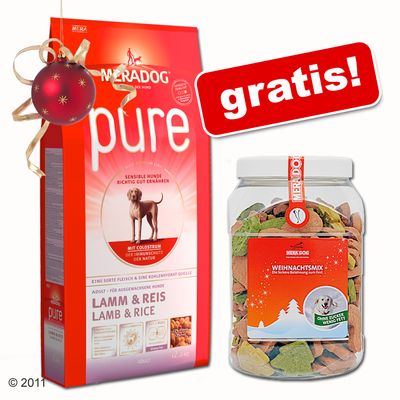 15 / 12,5 kg Mera Dog + 600 g Weihnachtskekse gratis! - Senior (15 kg)