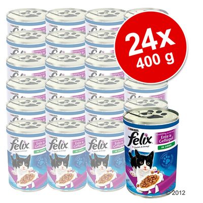 Felix Leckerbissen in So&szlig;e 24 x 400 g - - Kaninchen & Huhn Preisvergleich