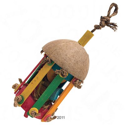 Vogelspielzeug Tiki Hut - H 21 x Ø 11 cm