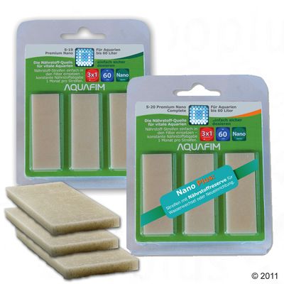 Aquafim Premium Nano Duenge-Streifen - 2 x 3 Premium Plus Streifen fuer bis zu 60 Liter