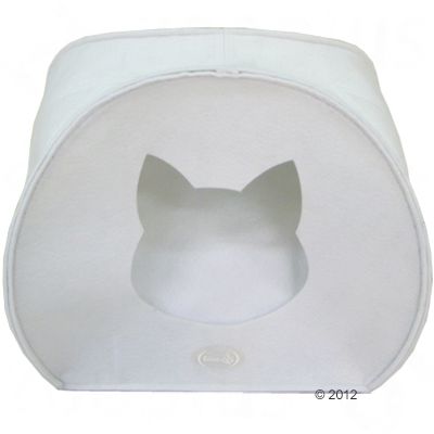 Katzenh�hle Filzi - - wei� L 43 x B 36 x H 35 cm