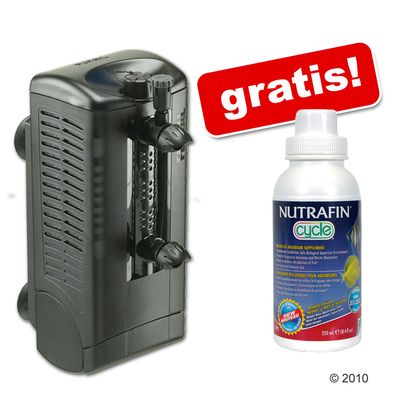 Hagen Fluval Innenfilter U plus Wasseraufbereiter gratis - U2  bis 110 Liter + 250ml Nutrafin Cycle gratis