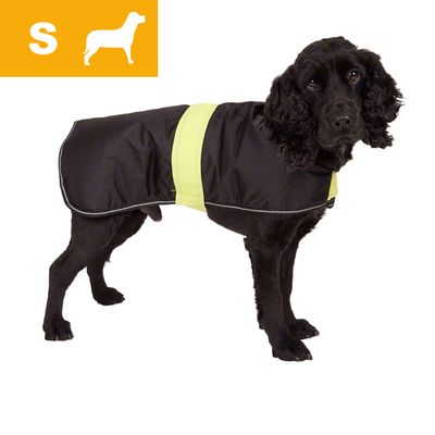 Hundemantel Eisbaer schwarz, Groesse 35 - 36 cm Rueckenlaenge