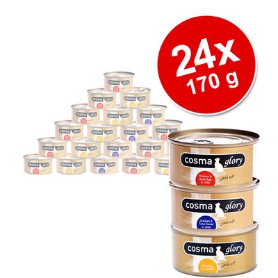 Lot économique Cosma Glory en gelée 24 x 170 g- lot mixte