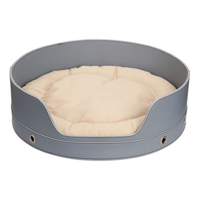 Rundes Kuschelbett aus Kunstleder - Ø 62 x 18 cm