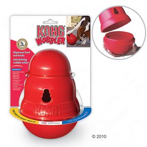 Balle à friandises pour chien Kong Wobbler