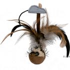 Balle à plumes pour chat Squieky avec souris