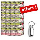 Boîtes Schmusy Menu de la nature 24 x 190 g + Pendentif