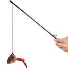 Canne à pêche pour chat avec souris qui couine