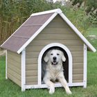 Caseta para perros Natura con techo a dos aguas