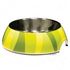 Catit Napf Green Zebra aus Melamin mit Edelstahl-Inlet