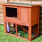 Clapier pour lapin Natura 100 Compact avec enclos