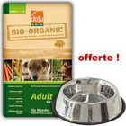 Croquettes bio Defu 12,5 kg + gamelle en inox et caoutchouc!