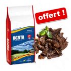 Croquettes Bozita 12/12,5/15 kg + cou de poulet Dibo Premium